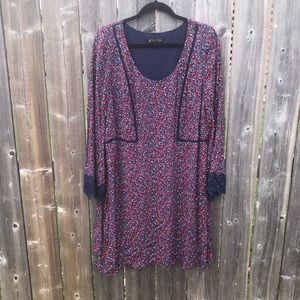 Love & Legend floral peasant dress with bell sleeves size 18